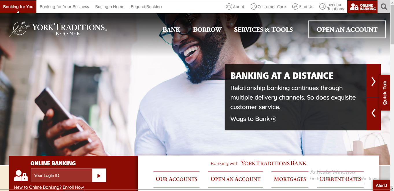 York Traditions Bank Online Banking