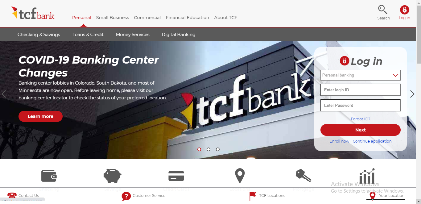 tcf bank online banking sign in