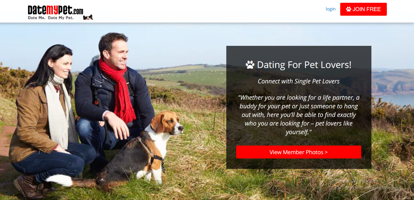 Date My Pet Sign up
