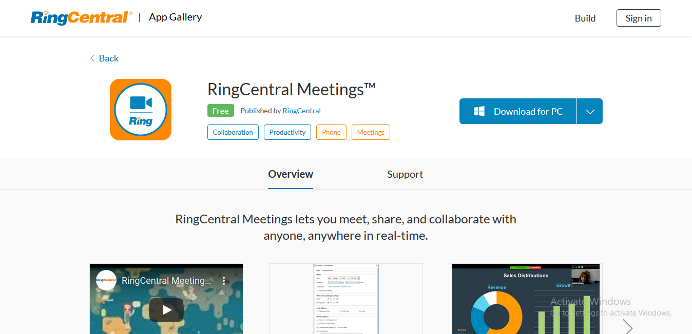 RingCentral Meetings App