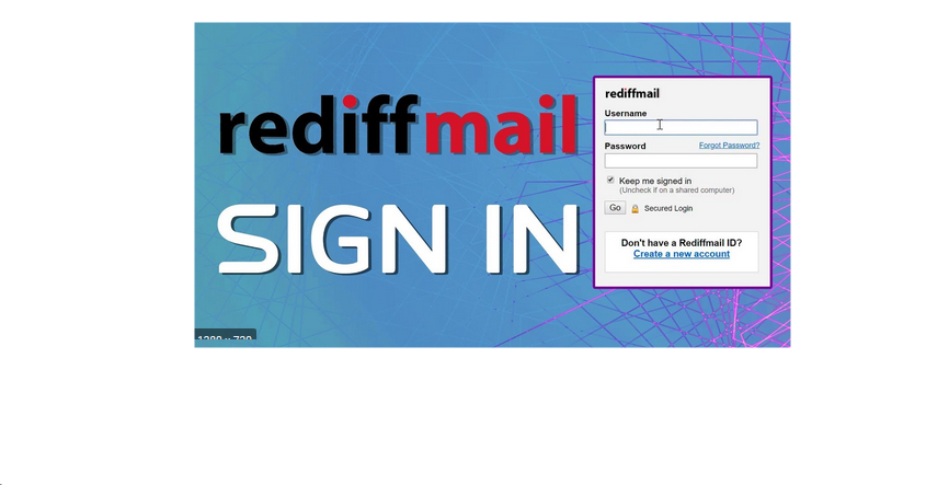 Sign in rediffmail