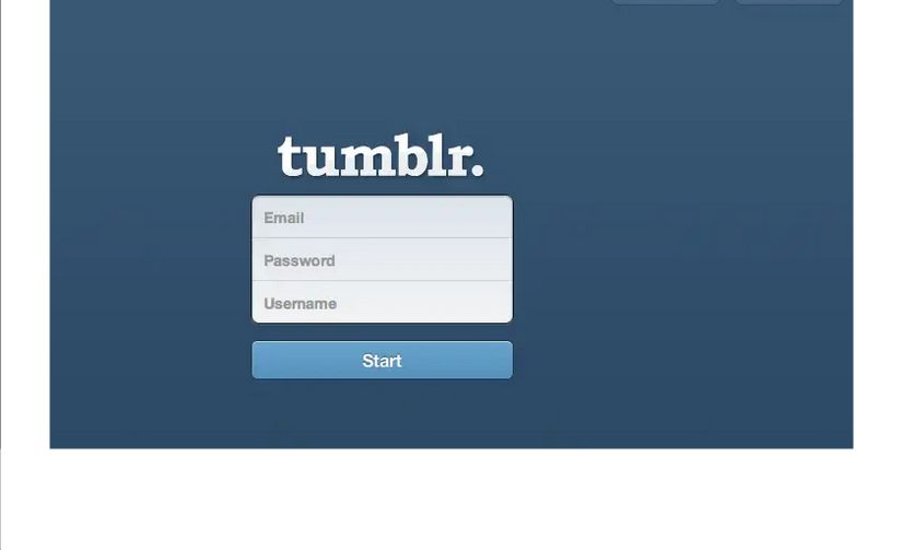 Tumblr Sign up